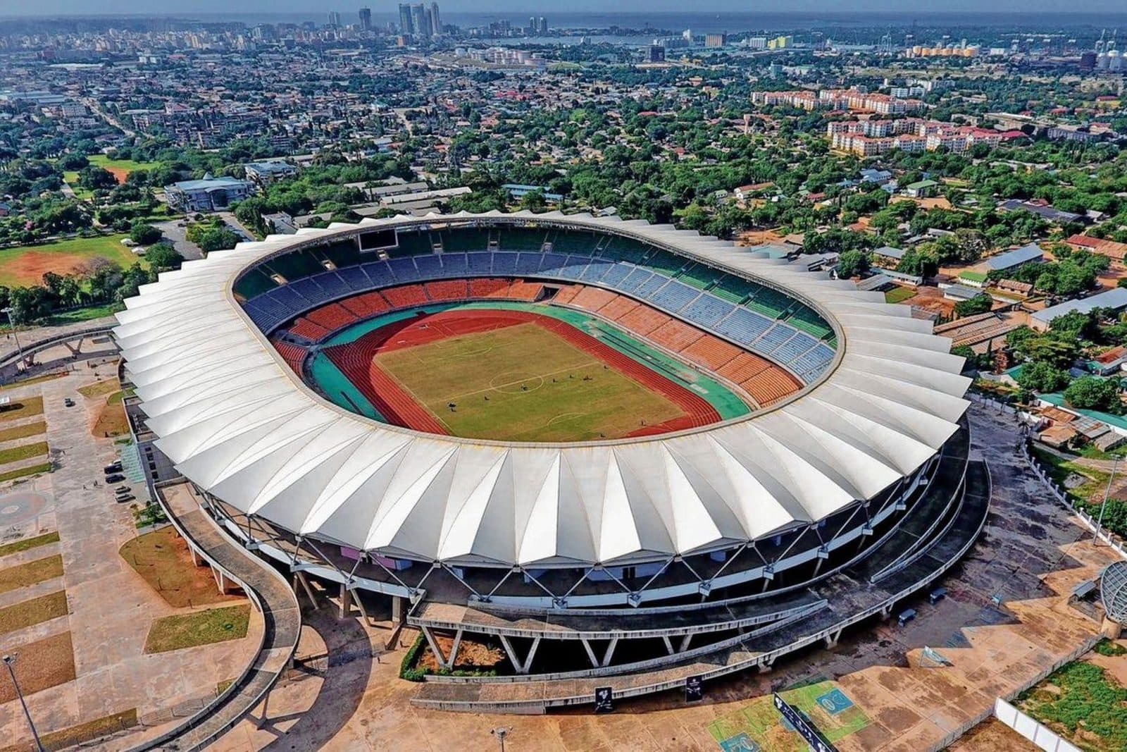 Benjamin Mkapa Stadium, Dar es Salaam, from the air